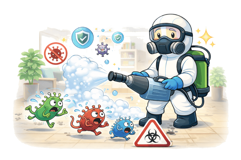 Profesjonalne odkażanie powierzchni biurowej